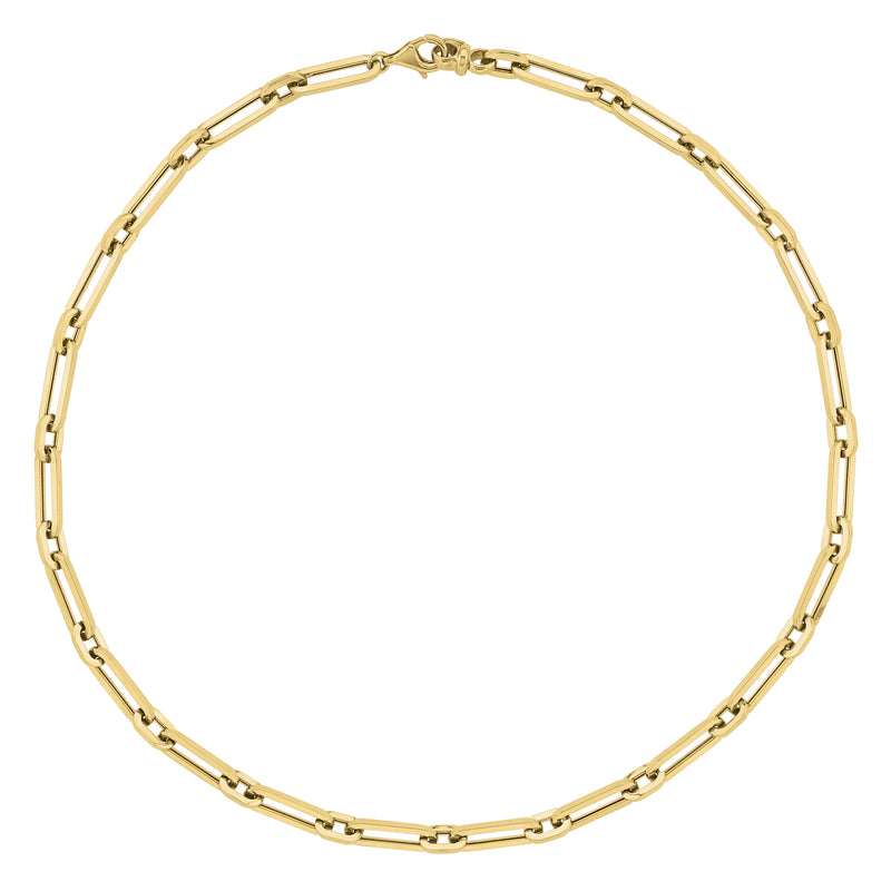 14k Gold Paperclip Chain Necklace - Online Exclusive