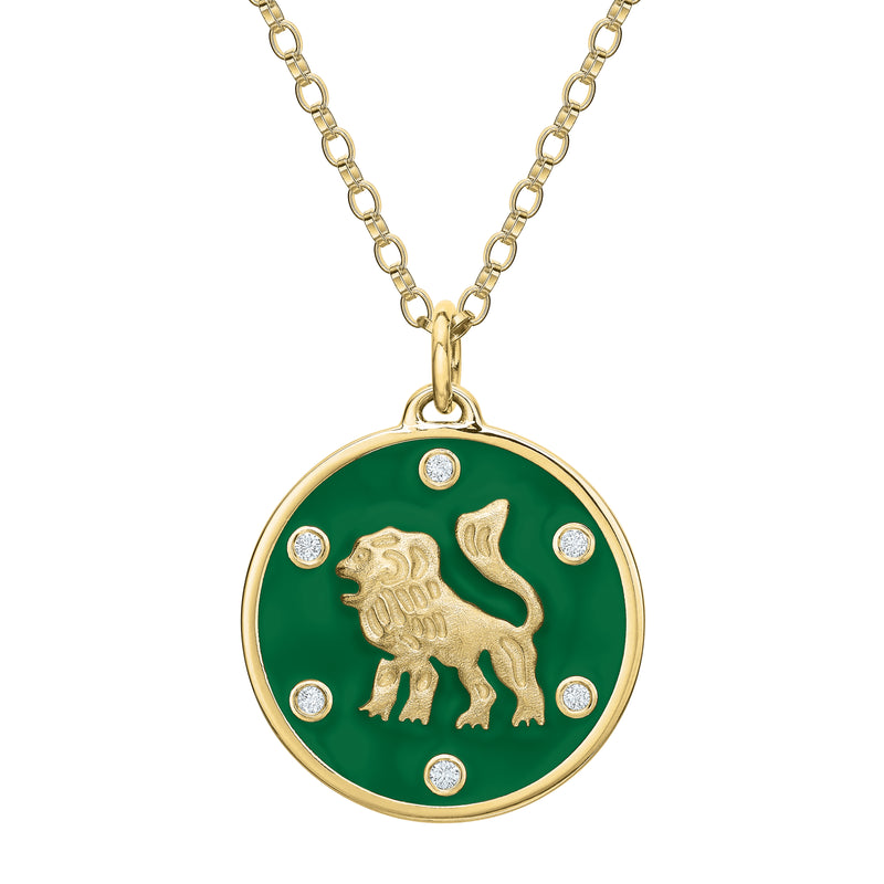 Men's Majestic Lion Token Necklace