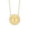 Tracee Nichols The Initial Token necklace gold with diamonds