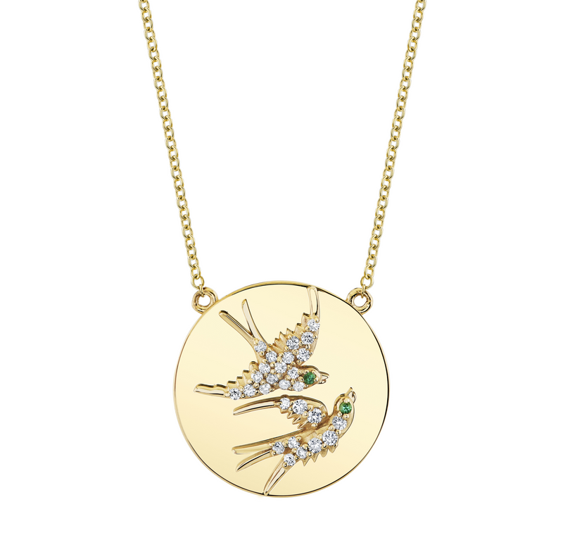 Lovebirds Token Necklace