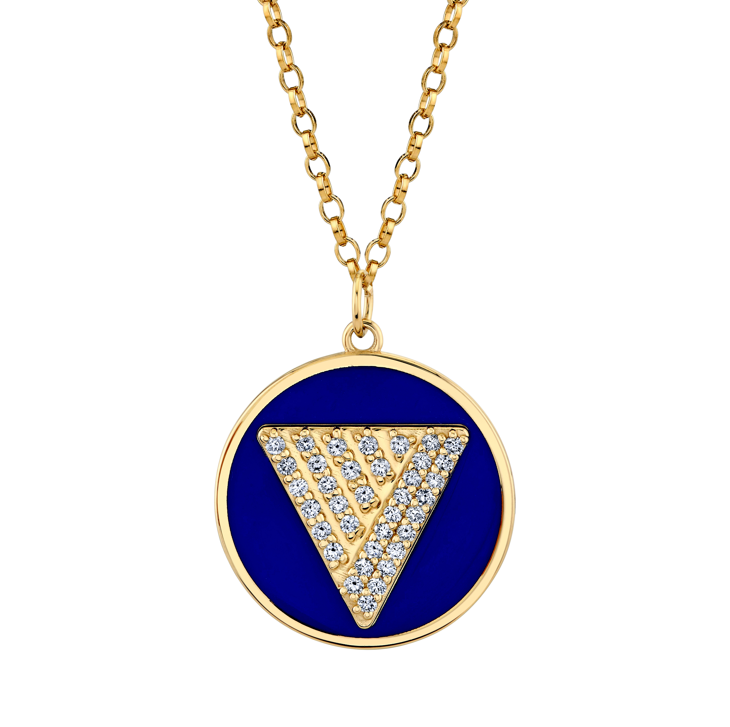 Love Triangle Token Enamel Necklace – Tracee Nichols Love Triangle Token Enamel Necklace – Tracee Nichols