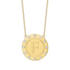 The Initial Token Necklace Gold - Emerald