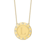 The Initial Token Necklace Gold