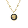 Tracee Nichols The Mini Roman Enamel Token Necklace limited edition black