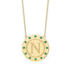  Tracee Nichols The Initial Token necklace gold with emeralds