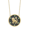 Tracee Nichols the Majestic Lion Token Necklace gold with emeralds