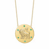 The Majestic Lion Token Necklace - Emerald