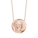 Tracee Nichols The Roman Token necklace 14k rose gold with diamonds